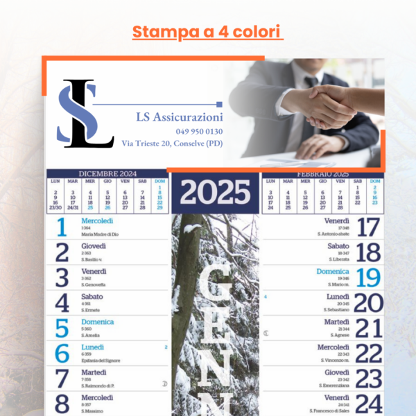 calendario 4 stagioni personalizzato