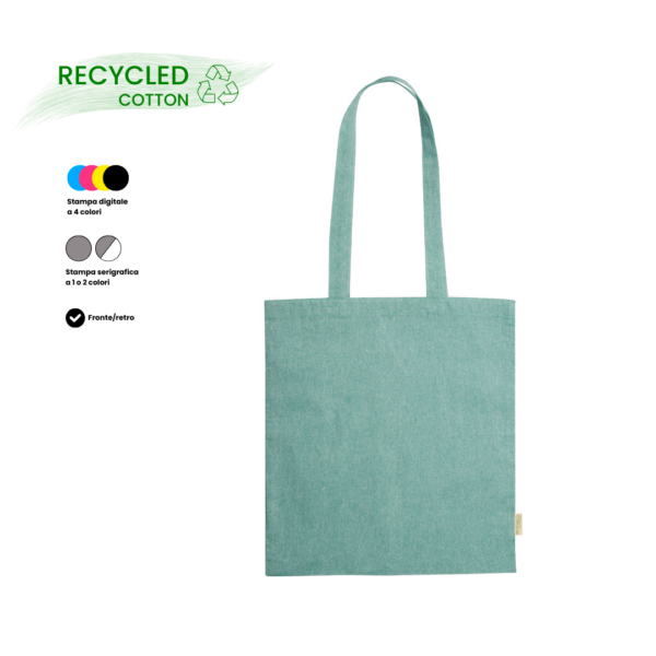 shopper in cotone riciclato con logo