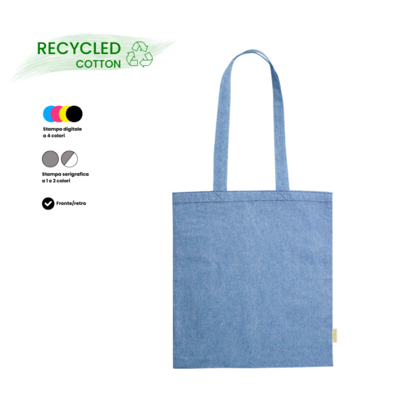 shopper in cotone riciclato stampate