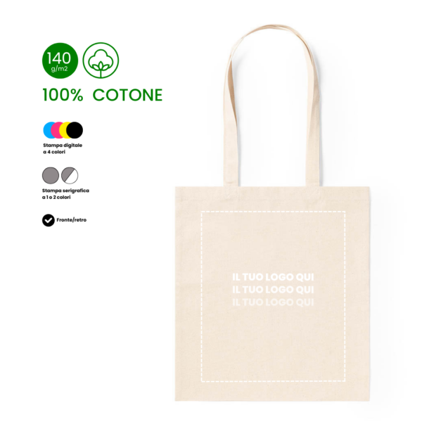 shopping bag in cotone