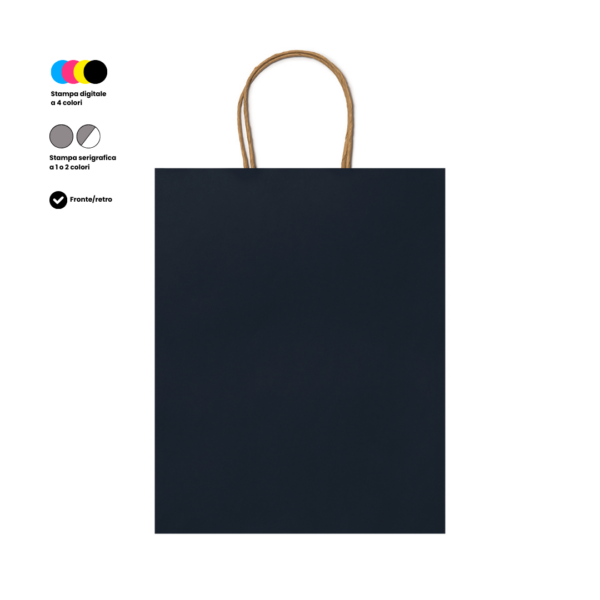 shopper in carta blu