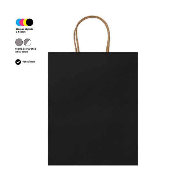 shopper in carta nera