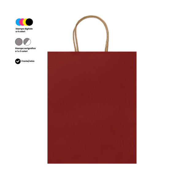 shopper in carta colorata rossa