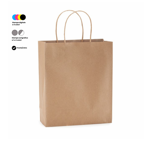 shopper carta con logo colorata